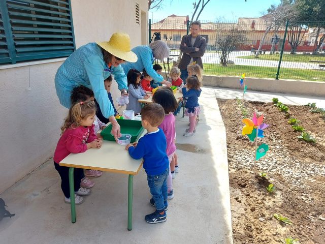 Niños y niñas de la Escuela Infantil Colorines de Torre Pacheco aprenden el ciclo vital de las plantas con el Huerto Escolar - 2, Foto 2