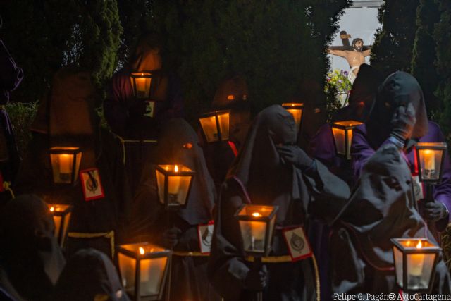 La primera procesión de la Semana Santa española ya ha recorrido las calles de Cartagena - 1, Foto 1