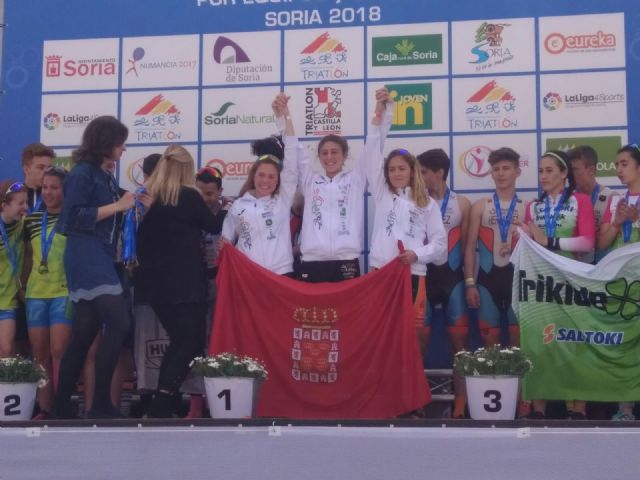 El equipo femenino de Tritones Murcia, campeonas de España de duatlón escolar por relevos - 2, Foto 2