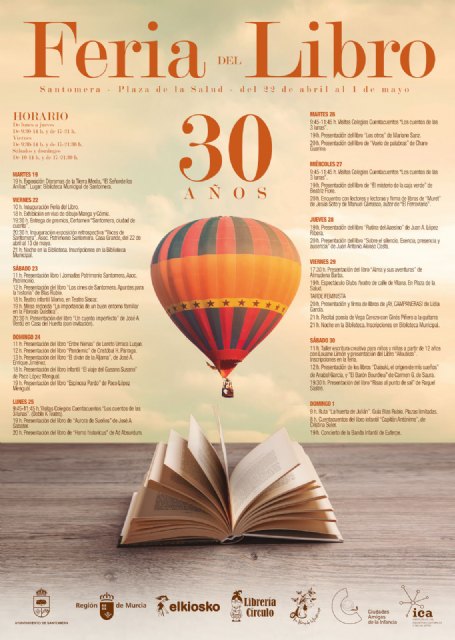 Homenaje a la literatura en la trigésima edición de la Feria del Libro de Santomera - 1, Foto 1