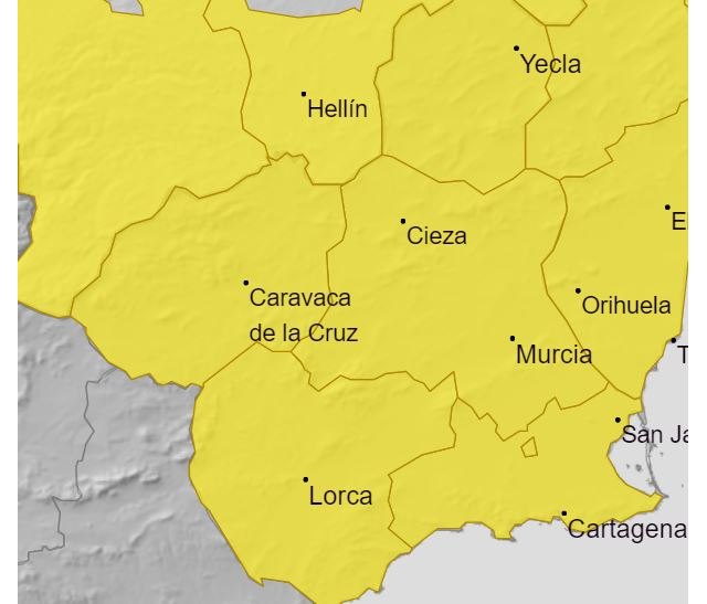 Meteorología actualiza los avisos de nivel amarillo, por lluvias, previstos para próximo lunes - 1, Foto 1