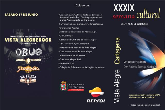 Vista Alegre celebrará su XXXIX Semana Cultural a mediados de junio, con la actuación de Obús - 1, Foto 1