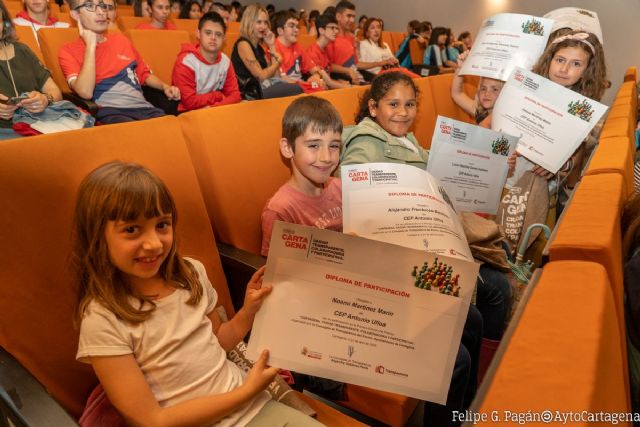 Alumnos de Primaria y ESO, premiados por sus trabajos sobre Cartagena Ciudad Transparente - 1, Foto 1