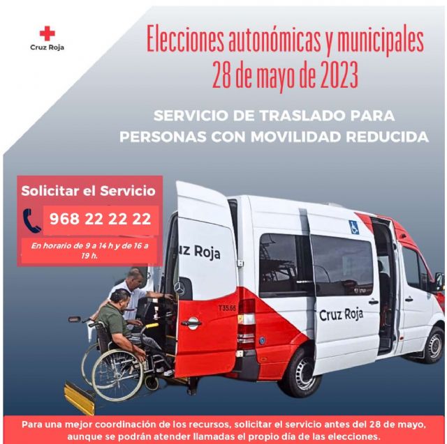 Cruz Roja en Lorca pone a disposición de su población medios humanos y materiales para poder ejercer el derecho al voto - 1, Foto 1