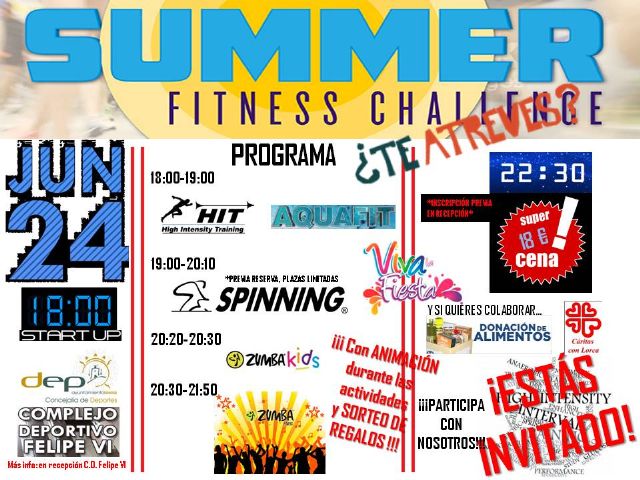 El Complejo Deportivo Felipe VI acoge el próximo viernes con motivo del comienzo del verano el I Summer Fitness Challenge - 1, Foto 1
