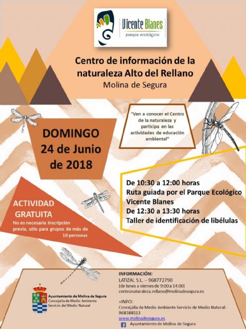El Centro de Información de la Naturaleza Alto del Rellano de Molina de Segura organiza un taller de libélulas el domingo 24 de junio - 1, Foto 1