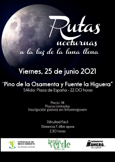 Este viernes comienzan las 'Rutas nocturnas a la luz de la luna llena' - 1, Foto 1