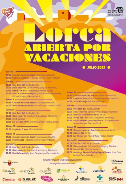 El Ayuntamiento de Lorca colabora con Hostelor en 'Lorca abierta por vacaciones' para llenar de vida las terrazas hosteleras el mes de julio - 3, Foto 3