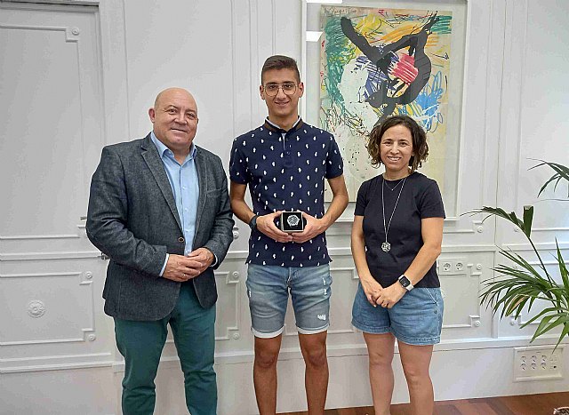 Recepción oficial en el Ayuntamiento al estudiante ciezano con mejor nota de la EBAU de la Región de Murcia - 1, Foto 1