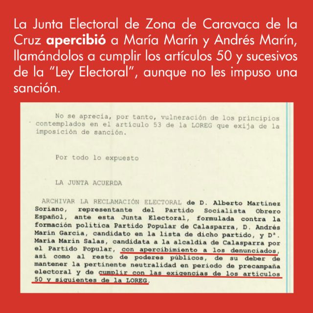 María Marín y el PP de Calasparra vuelven a mentir - 2, Foto 2