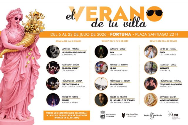 Fortuna presenta la ii edición de el verano de tu villa, una gran cita con las artes escénicas en la región de murcia - 3, Foto 3