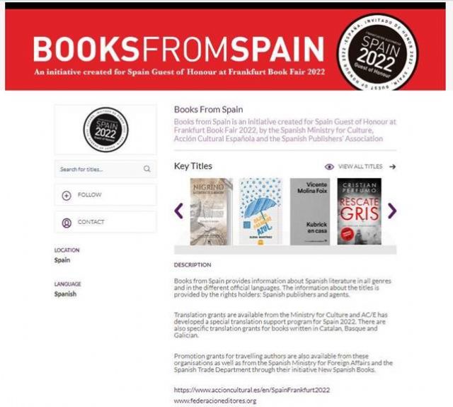 Nace el portal Books from Spain para impulsar la traducción de libros españoles - 1, Foto 1