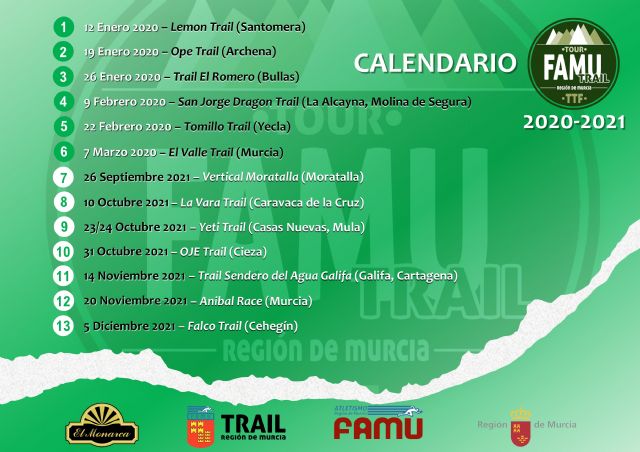 Disponible reglamento y calendario Trail Tour FAMU 2020-2021 - 1, Foto 1