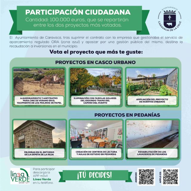 El Ayuntamiento de Caravaca realiza una consulta ciudadana para destinar 100.000 euros a dos proyectos en el casco urbano y pedanías - 2, Foto 2