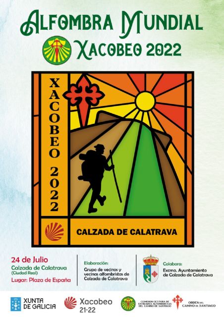 Calzada de Calatrava se une a más de 310 ciudades en el mayor proyecto mundial de alfombristas con motivo del Xacobeo 2022 - 1, Foto 1