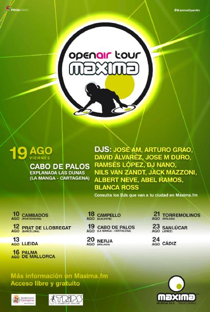 Máxima Open Air Tour 2016 reunió a miles de seguidores de la música dance en Cabo de Palos - 5, Foto 5