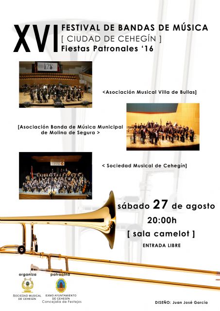El XVI Festival de Bandas de Música Ciudad de Cehegín, se celebra el próximo sábado - 1, Foto 1