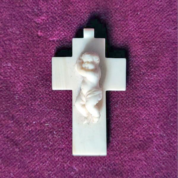 Una Antigua cruz de marfil del siglo XIX para la virgen de las Mercedes de San Gregorio de Sevilla - 2, Foto 2