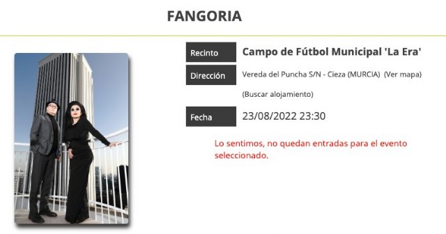Agotadas las entradas para el concierto de Fangoria en La Era - 1, Foto 1