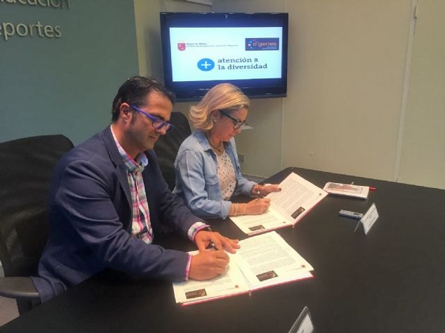 Educación firma un convenio con la asociación de enfermedades raras D´Genes para reforzar la atención a alumnado con estas patologías, Foto 2