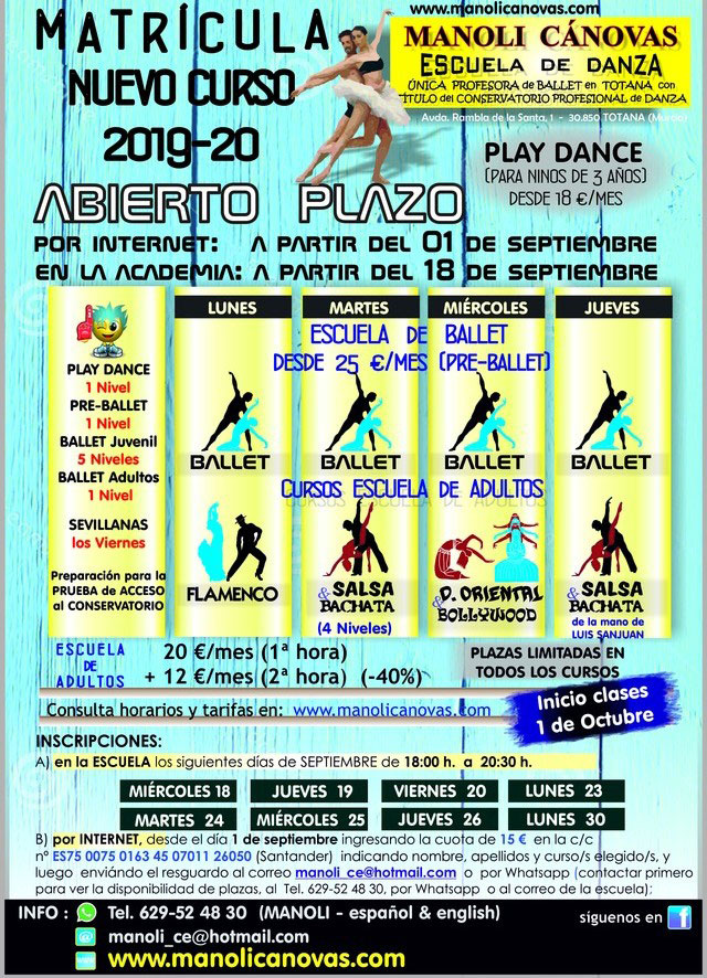La Escuela de Danza Manoli Cánovas abre el plazo de matrícula para el curso 2019-2020 - 2, Foto 2