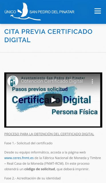 Ya se puede obtener el Certificado Digital en el Ayuntamiento de San Pedro del Pinatar - 1, Foto 1