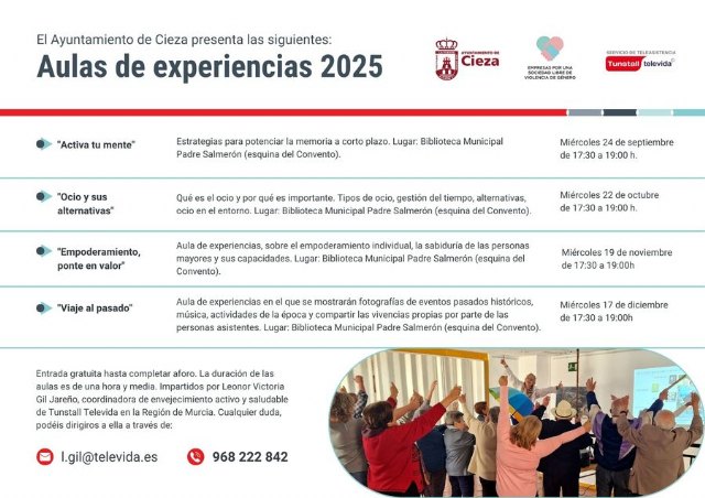 El Ayuntamiento de Cieza presenta las diferentes aulas de experiencias 2025 que comienzan este miércoles - 1, Foto 1