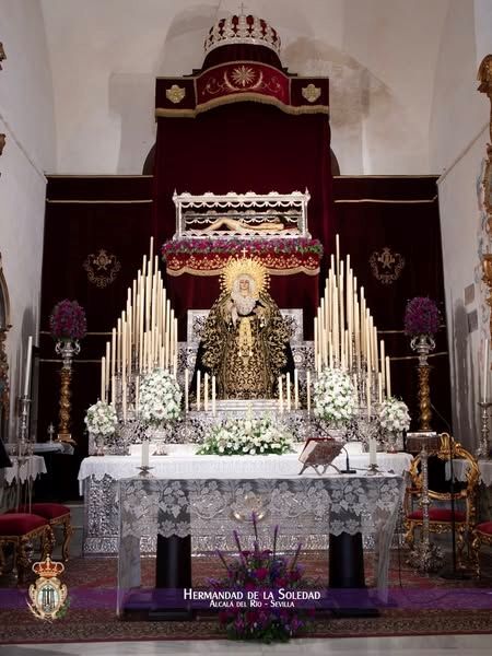 Alcalá del Río se postra ante la Virgen de los Dolores y el Señor de la Misericordia - 1, Foto 1