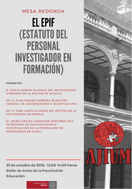 El Estatuto del Personal Investigador en Formación, objeto de una mesa redonda en la Universidad de Murcia - 1, Foto 1