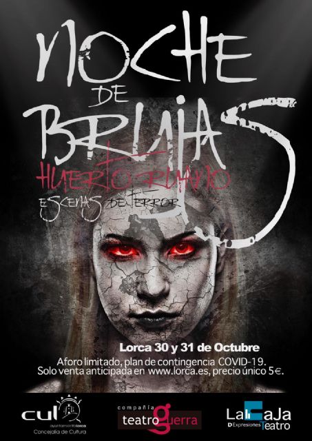 El Ayuntamiento de Lorca organiza para la 'Noche de Brujas' un espectáculo teatral de terror en el Huerto Ruano y una sesión de autocine en el Huerto de la Rueda - 2, Foto 2