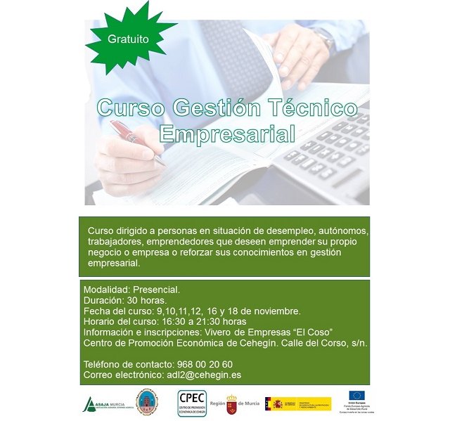 La Concejalía de Desarrollo Local pone en marcha el curso Gestión Técnico Empresarial - 1, Foto 1