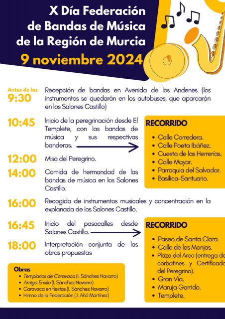 Mil músicos de bandas de la Región ofrecerán el sábado 9 de noviembre una interpretación conjunta en Caravaca - 2, Foto 2