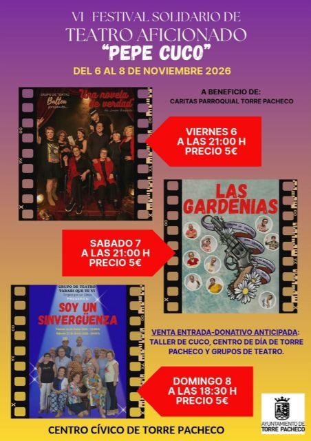 VI Festival Solidario de Teatro aficionado Pepe Cuco a beneficio de Cáritas Parroquial Torre Pacheco - 2, Foto 2