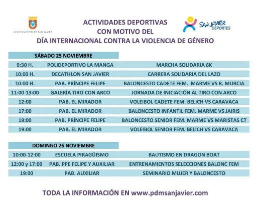 El deporte se vuelca con el 25N, Dia Internacional contra la Violencia de Género, en San Javier - 3, Foto 3
