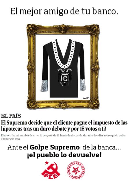 Acción callejera del PCE contra la sentencia del Tribunal Supremo sobre el impuesto a las hipotecas - 2, Foto 2