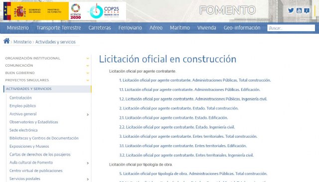 La licitación en construcción del Grupo en los primeros nueve meses de 2019 Fomento ascendió hasta los 3.643,7 millones de euros, un crecimiento del 34,51% - 1, Foto 1