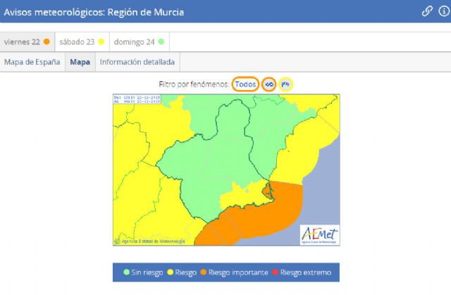 La costa cartagenera en aviso naranja esta tarde por fuertes vientos y oleaje - 1, Foto 1
