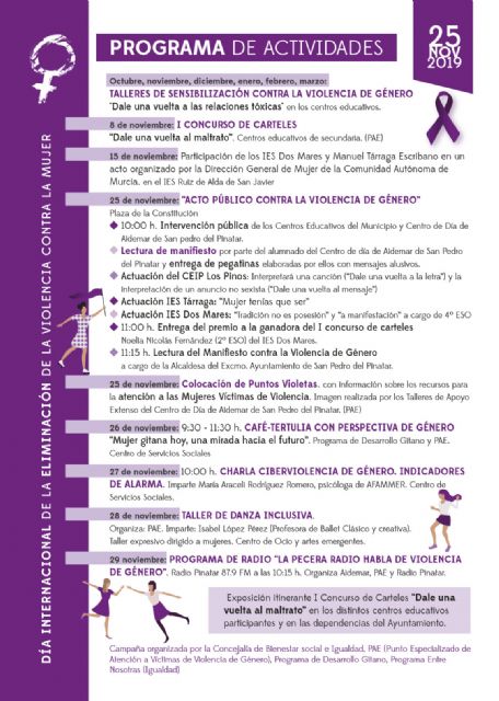 San Pedro del Pinatar centra en la sensibilización  el Día contra la Violencia de Género - 1, Foto 1