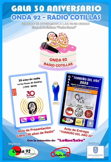 La radio municipal Onda 92 celebra su 30° aniversario donde entregará el galardón Torreño del Año - 1, Foto 1