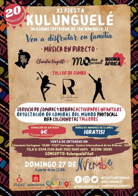 Nueva edición de la fiesta solidaria Kulunguelé en Cartagena a favor de los proyectos sociales salesianos - 1, Foto 1