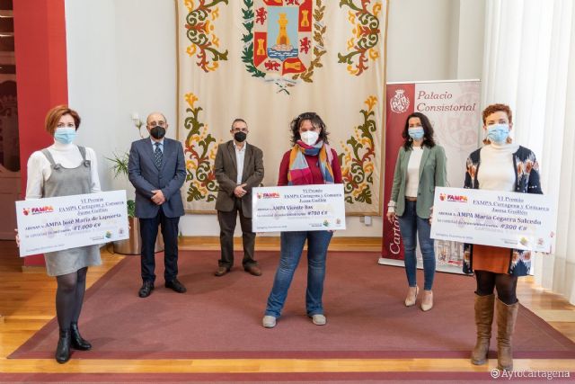 Los premios FAMPA Cartagena -Juana Guillén reconocen los proyectos educativos contra la Covid-19 de las ampas de José María Lapuerta, Vicente Ros y María Cegarra Salcedo - 1, Foto 1