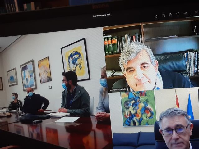 El presidente de la CHS ha mantenido un reunin de trabajo telemtica con la Alcaldesa de Alhama, Foto 2