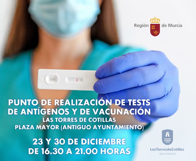 Las Torres de Cotillas contará con un punto móvil para test de antígenos y vacunaciones contra la COVID-19 para mayores de 12 años - 1, Foto 1