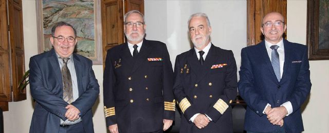 Los directores del Archivo y Museo Naval de Cartagena, visitan el Rectorado de la UMU - 1, Foto 1
