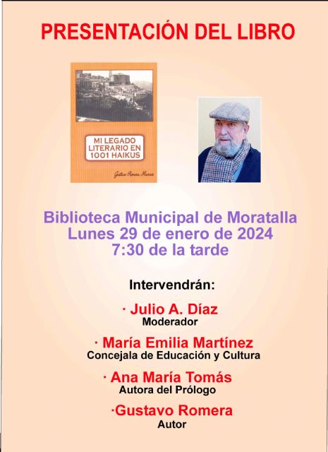 Gustavo Romera presentará su libro Mi legado literario en 1001 haikus - 1, Foto 1