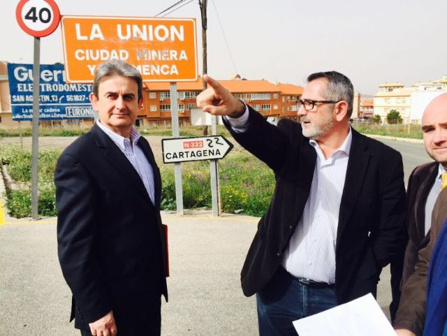 El alcalde de La Unión gestiona las obras de la nueva rotonda - 2, Foto 2