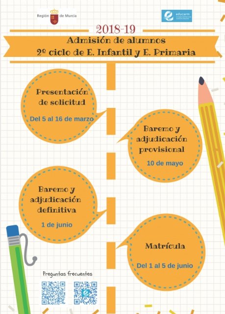 El período de solicitud de plazas en los centros educativos para el curso escolar 2018/19 se extenderá del 5 de marzo hasta el 16 de marzo, Foto 2