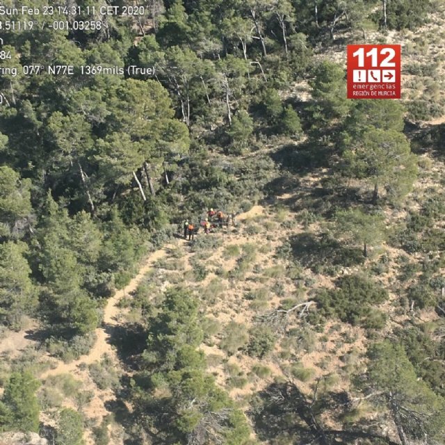 Rescatan a un senderista herido en Sierra de Salinas, Yecla - 1, Foto 1