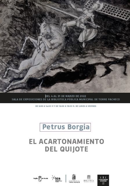 Petrus Borgia expone “El acartonamiento del Quijote” en la Sala de Exposiciones de la Biblioteca - 1, Foto 1