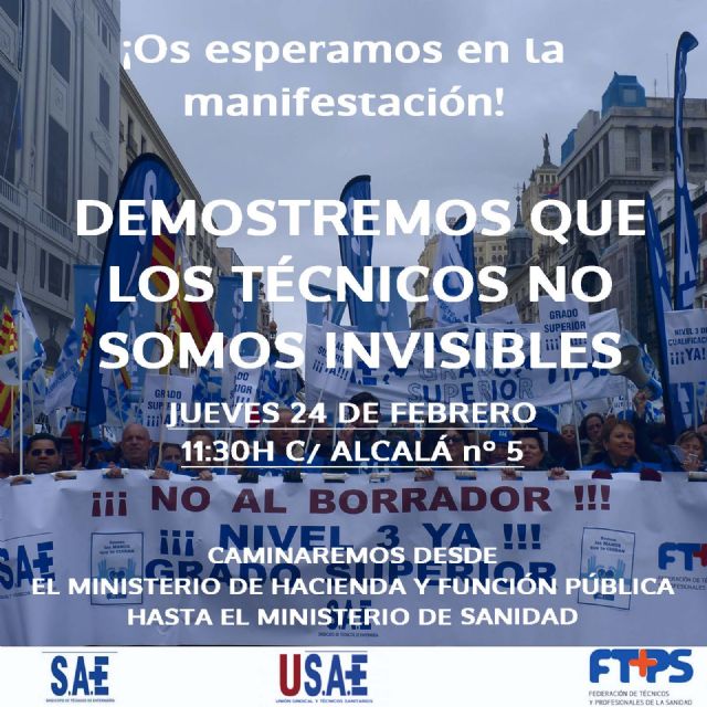 Técnicos sanitarios de toda España se manifestarán mañana en Madrid - 1, Foto 1